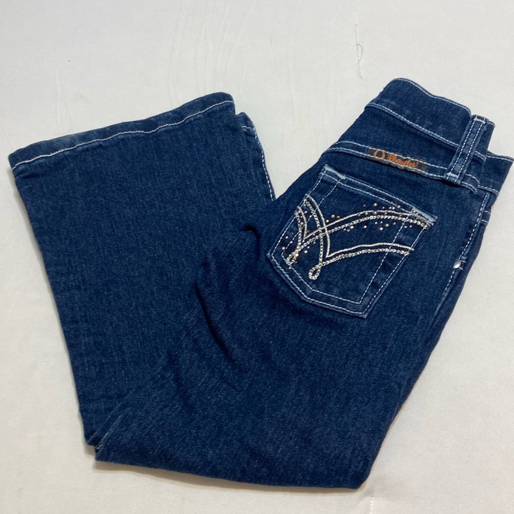 Girls 4 Slim Wrangler embellished boot cowgirl cut